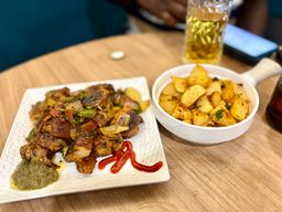 Poulet crème fraîche champignons de Paris  