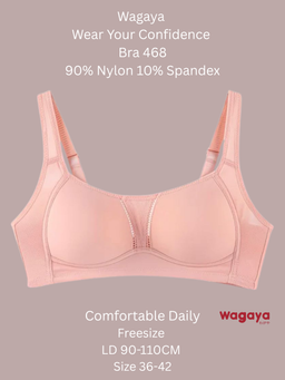 Bra Wagaya 468 Tanpa Kawat Bra super soft Cup C UK 36-42