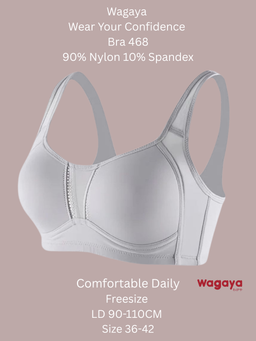 Bra Wagaya 468 Tanpa Kawat Bra super soft Cup C UK 36-42