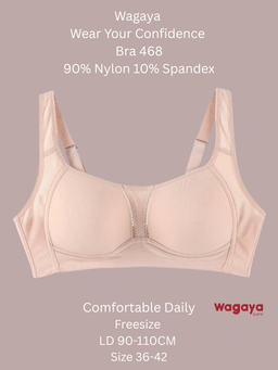 Bra Wagaya 468 Tanpa Kawat Bra super soft Cup C UK 36-42