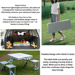 ALUMINIUM PICNIC TABLE SET (MEJA)