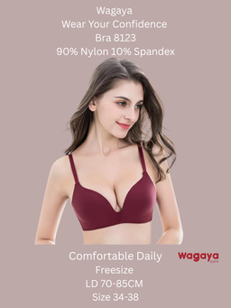 Bra Wagaya 8123 Tanpa Kawat Bra super soft Cup B UK 34-38