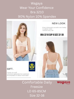 Bra Buraja 3210 Tanpa Kawat Bra super soft Cup B UK 32-38