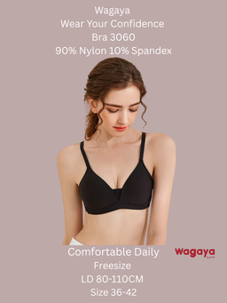 Bra Wagaya 3060 Tanpa Kawat Bra super soft Cup C UK 36-42