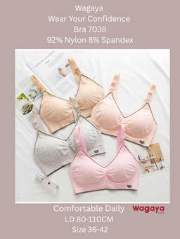 Wagaya Bra 7038 Menyusui Nursing  Tanpa kawat seamless nyaman ibu hamil 
