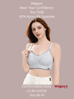Wagaya Bra 7038 Menyusui Nursing  Tanpa kawat seamless nyaman ibu hamil 