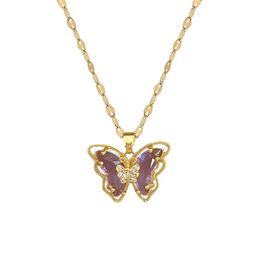 Crystal Butterfly Necklace