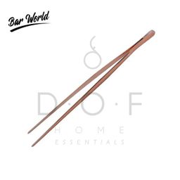 BAR WORLD COPPER PLATED GIANT CHEF TWEEZER 30 CM