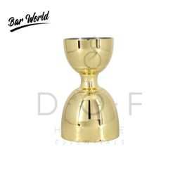 BAR WORLD GOLD PLATED SLIM WAIST JIGGER 30/60 ML