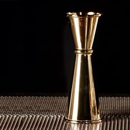 COCKTAIL KINGDOM JAPANESE STYLE JIGGERS GOLD 1 OZ OVER 2 0Z