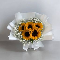 5 Sunflower with Baby Breath 