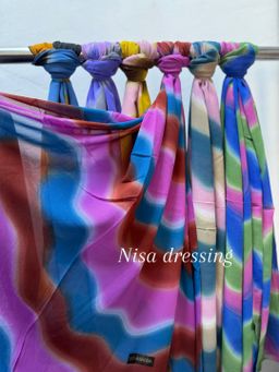 Mousseline multicolore 