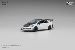 MICRO TURBO MODEL 1/64 HONDA CIVIC FD2 CUSTOM SPOON - METALLIC WHITE