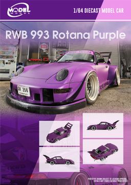 MODEL MODEL 1/64 PORSCHE RWB 993 ROTANA PURPLE
