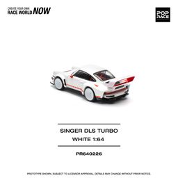 POP RACE MODEL 1/64 PORSCHE SINGER DLS TURBO (TRACK) - WHITE