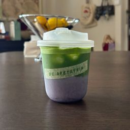 Iced Blueberry Matcha Latte