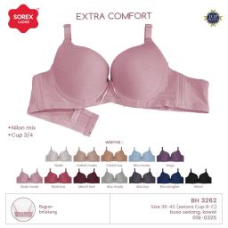 Sorex Bra 3262 Extra Comfort Busa Sedang Kawat Kait 3 Cup C