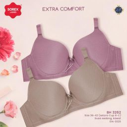 Sorex Bra 3262 Extra Comfort Busa Sedang Kawat Kait 3 Cup C