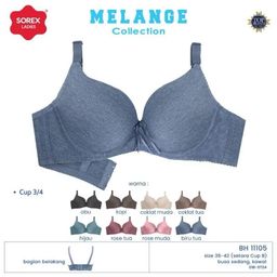 Sorex Bra 11105 Extra Comfort Busa Sedang Kawat Kait 3 Cup C