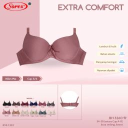 Sorex Bra 3260 Extra Comfort Busa Sedang Kawat Kait 2 Cup B