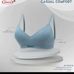 Bra 65001 Tanpa Kawat Busa Kait 2 Setara Cup B Bra Harian Casual Comfort