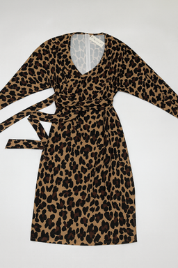 Vestido cruzado estampado animal print - Size S