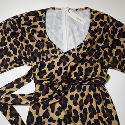 Vestido cruzado estampado animal print - Size S