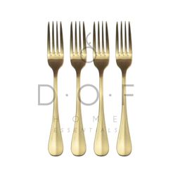 WF JUSTIN DESSERT FORK SATIN GOLD SET/4 GARPU KUE PREMIUM