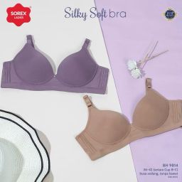 Bra Silky Soft 9814 Sorex Wanita Busa Sedang Tanpa Kawat Kait 3
