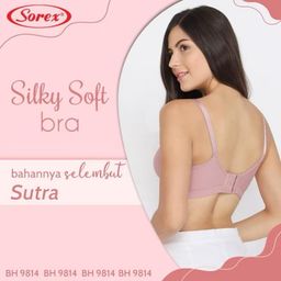 Bra Silky Soft 9814 Sorex Wanita Busa Sedang Tanpa Kawat Kait 3