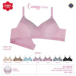 Bra 99183 Sorex Tanpa Kawat Busa Tipis Cup C