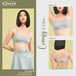 Bra 99183 Sorex Tanpa Kawat Busa Tipis Cup C