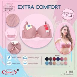 Sorex Bra 3262 Extra Comfort Busa Sedang Kawat Kait 3 Cup C