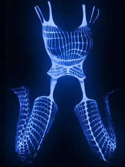 Collant sexy en Résille Transparente Phosphorescents