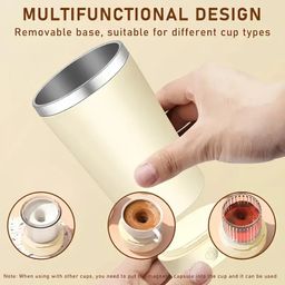  Tasse à Café avec Couvercle et Agitation Automatique, 400ml