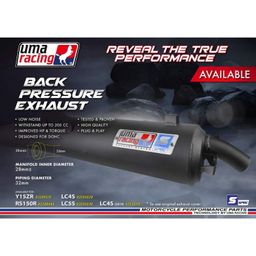 UMA backpressure exhaust system