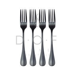 WF JUSTIN DESSERT FORK SATIN BLACK SET/4 GARPU MAKAN PREMIUM