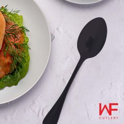 WF JUSTIN DINNER SPOON SATIN BLACK SET/4 SENDOK MAKAN PREMIUM