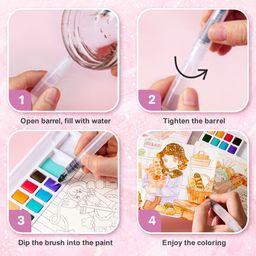 Jar Meló – Watercolour Painting Book – Dessert Princess