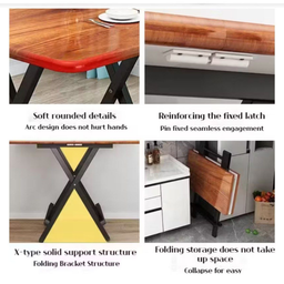 PORTABLE SOLID FOLDING TABLE -120*60CM (MEJA)