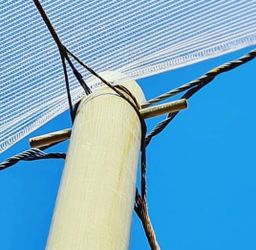 128mm light duty anchor pole for shade net or vineyard (for short rows)