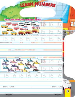 Write and wipe book - Numbers