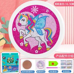 Diamond art kit with a frame - Unicorn