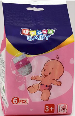 Doll nappies (6 pack)