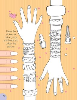 Nail art and hairstyle activity book