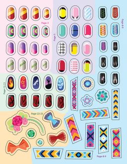 Nail art and hairstyle activity book