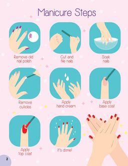 Nail art and hairstyle activity book