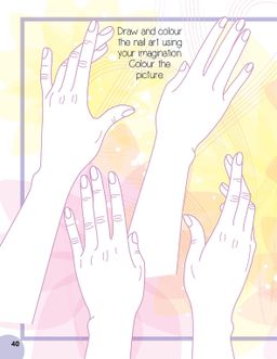 Nail art and hairstyle activity book