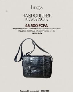 Bandoulière Akwa noir