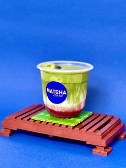 Strawberry matcha latte